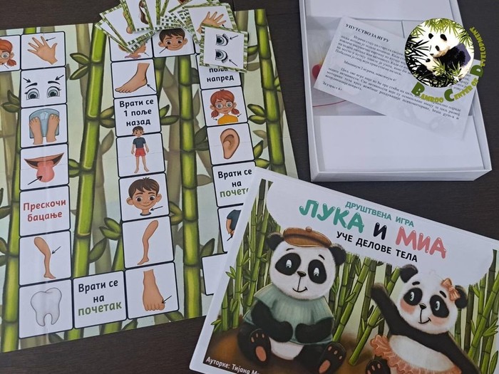 Luka i Mia uče delove tela